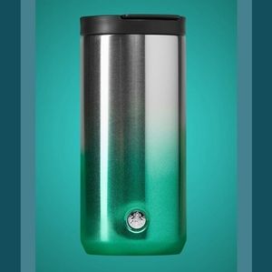 Starbucks Green Glitter Ombre Stainless Steel Tumbler